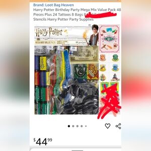 Harry Potter Themed Party Favors and Bags